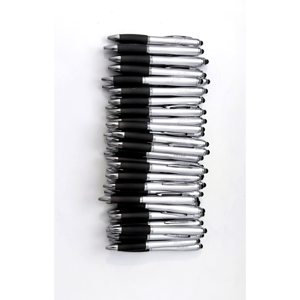 Bulk Lot of 75 Pens - Retractable Ballpoint Pens with Stylus office Supplies